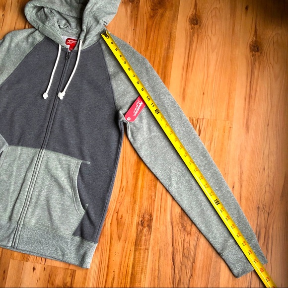 NEW ARIZONA Fleece Hoodie Jacket Full Zip Small Gray Men’s Unisex - Picture 6 of 12